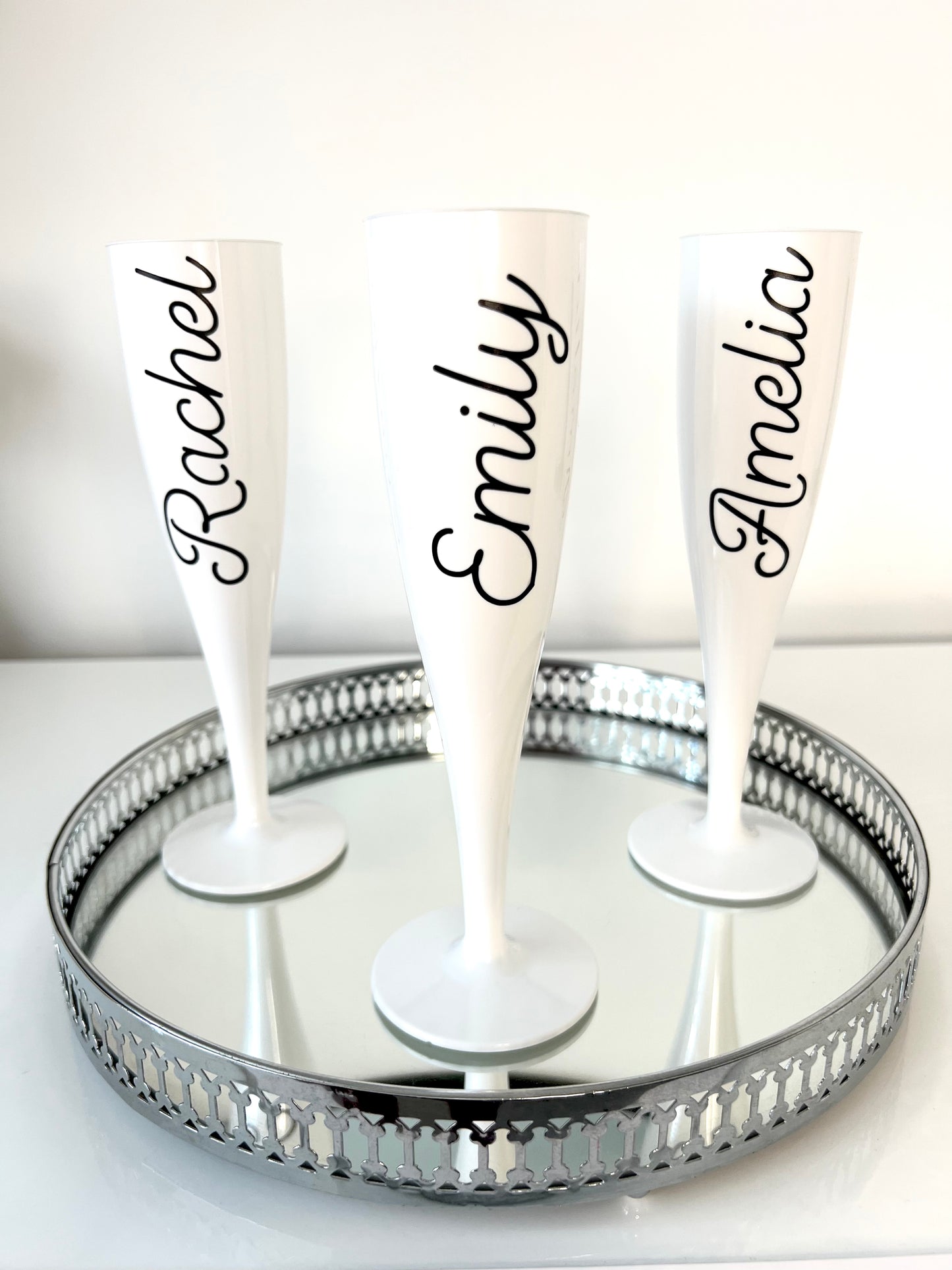 Named custom drink flutes