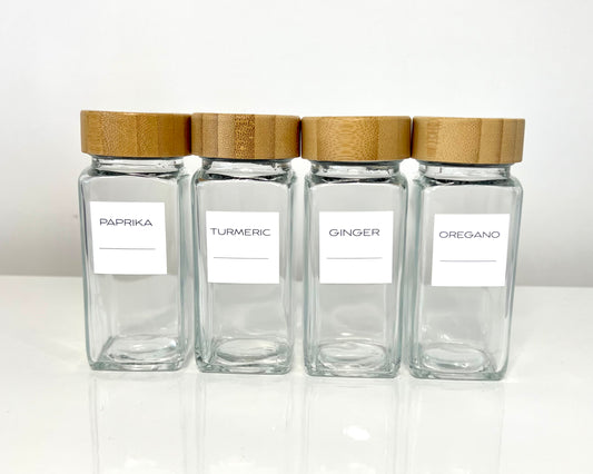 Personalised Spice Jars with Bamboo Lid